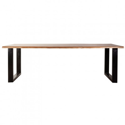 Jídelní stůl, Acacia, akátové dřevo, kov DONATE