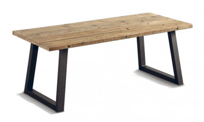 Jídlení stůl Pelmo z recyklovaného dřeva a s kovovou konstrukcí - Donate