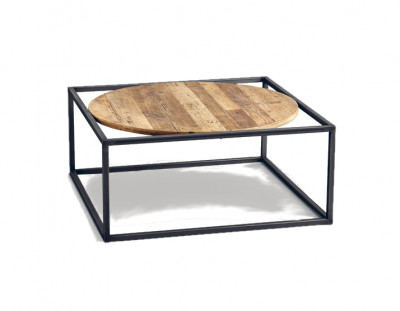 Konferenční stolek Tuscania z kovu a smrkového dřeva - Donate