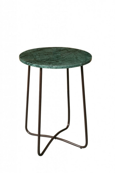 Kafe stolek Emerald, kov, mramorová deska - Donate