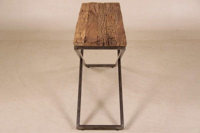 Konzolový stolek Crack II, teak a kov, donate