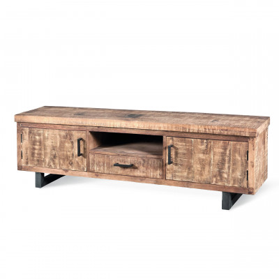 TV stolek Valentina VI, kov, mangové dřevo  - Donate