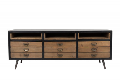 TV stolek Sol Cabinet II ze smrkového dřeva, šuplíkový - Donate 
