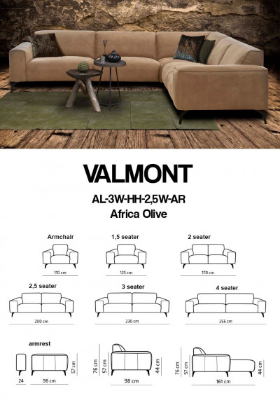 Sedací souprava Valmont, kožená - Donate