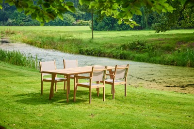 Zahradní set Luna, jídlení stůl z výběrového teaku - Donate