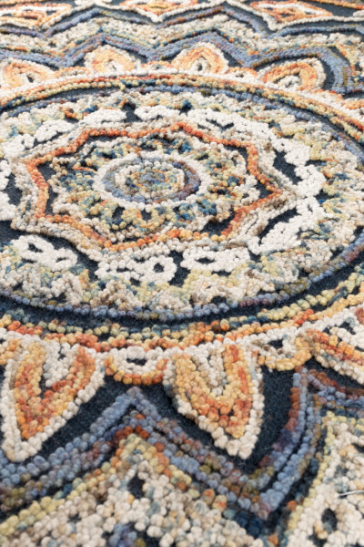 Kulatý ručně tkaný koberec Pix - Donate